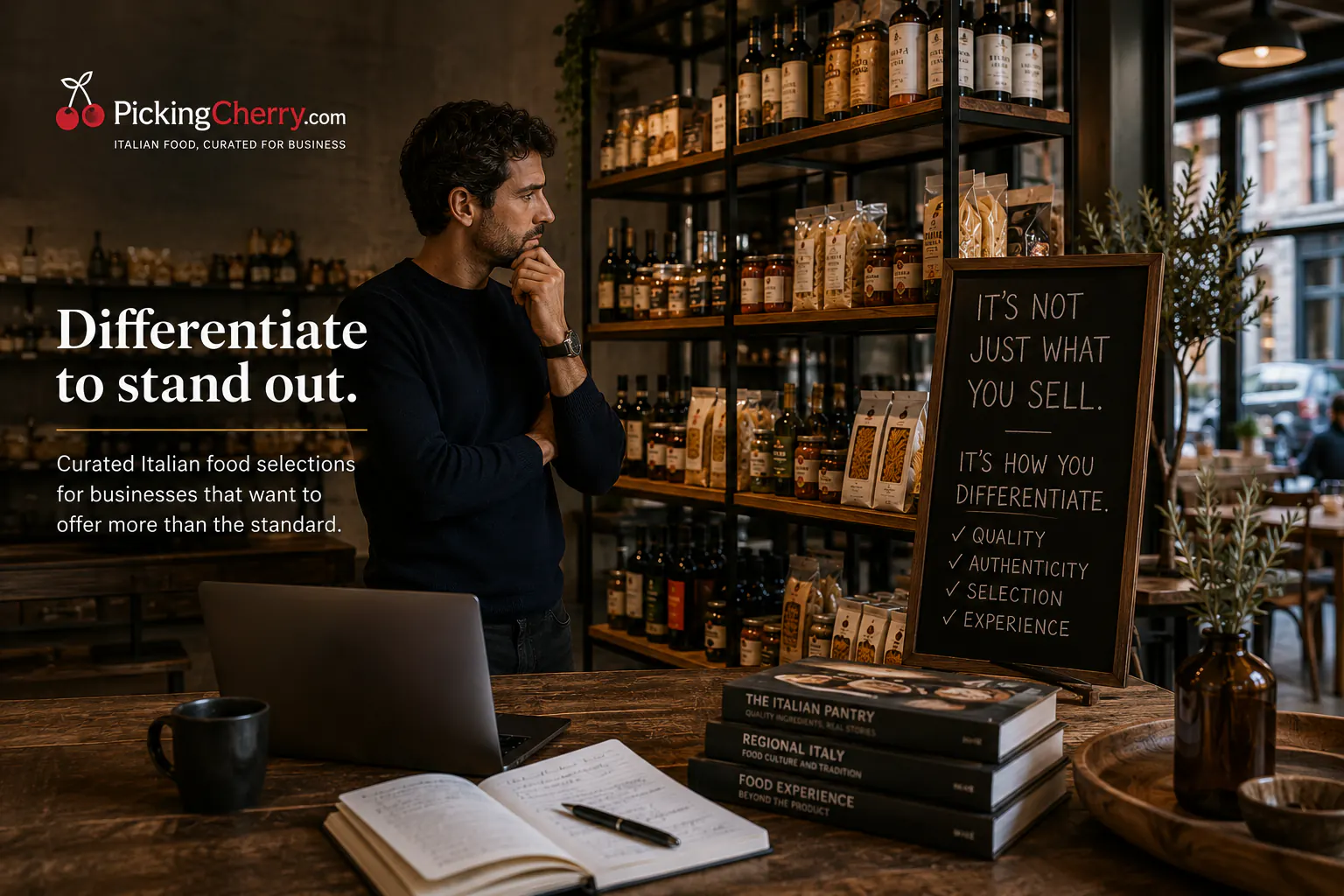 Independent food business creating differentiation through curated Italian products and customer experience
