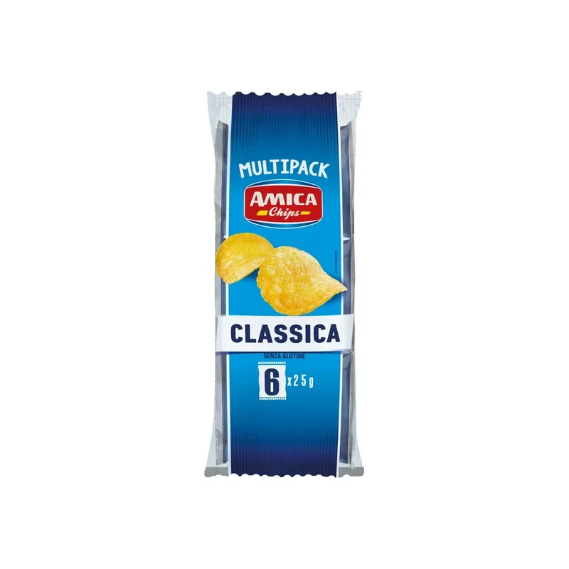 Amica Chips Original Classic Crisps Multipack 6 x 25g (150g) x 12 9 amica chips original classic crisps multipack 6 x 25g 150g x 12 152196 PickingCherry.com