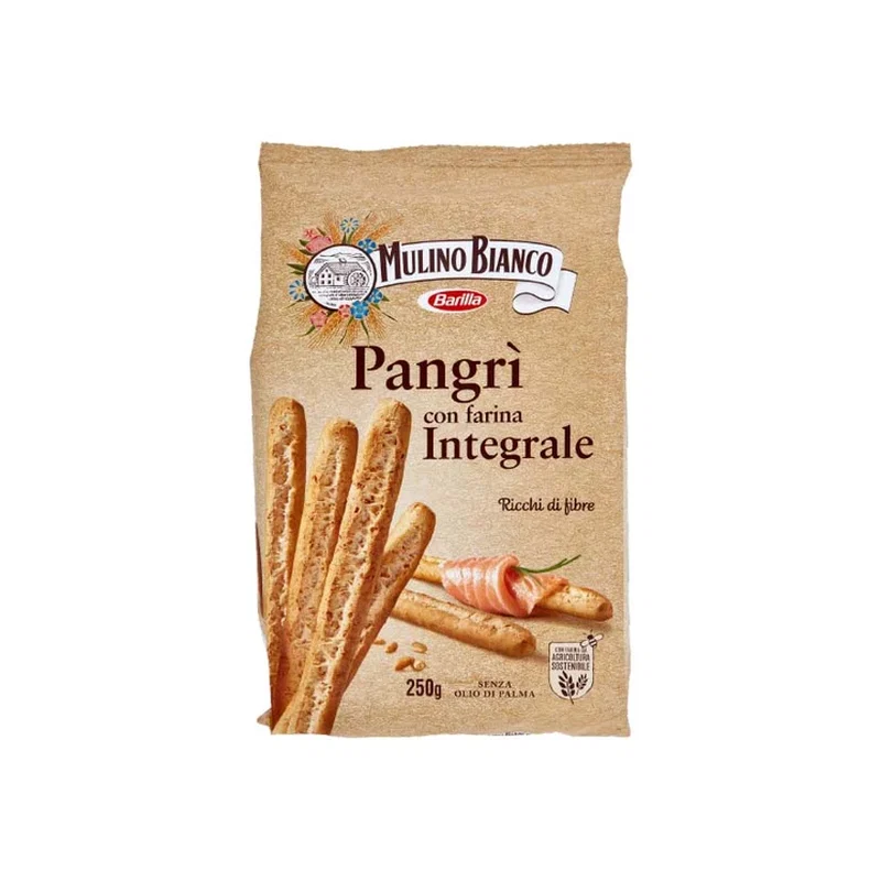 Mulino Bianco Pangri' Wholegrain Breadsticks 250g x 16 1 Mulino Bianco Pangri' Wholegrain Breadsticks 250g x 16