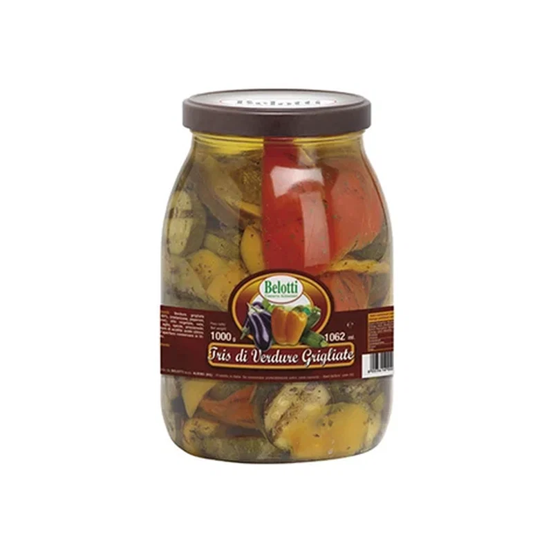 Belotti Trio Of Grilled Vegetables In Sunflower Oil Jar 1kg x 6 1 Belotti Trio Of Grilled Vegetables In Sunflower Oil Jar 1kg x 6