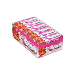 Big Babol Mega Cream-Strawberry Chewing Gum 5X x 24