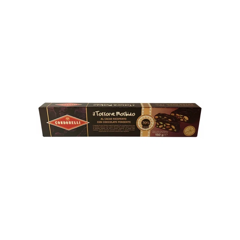 Condorelli Torrone Extra Dark Chocolate Nougat Confection Bar 150g x 30 1 Condorelli Torrone Extra Dark Chocolate Nougat Confection Bar 150g x 30