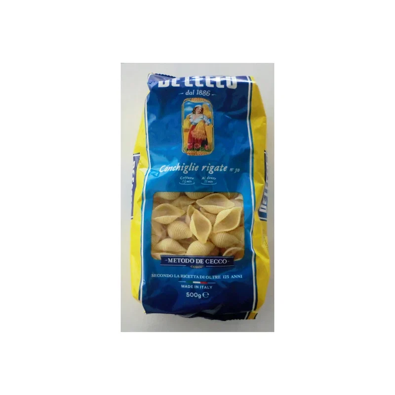 De Cecco Conchiglie Rigate Pasta 50 500g x 24 1 De Cecco Conchiglie Rigate Pasta 50 500g x 24