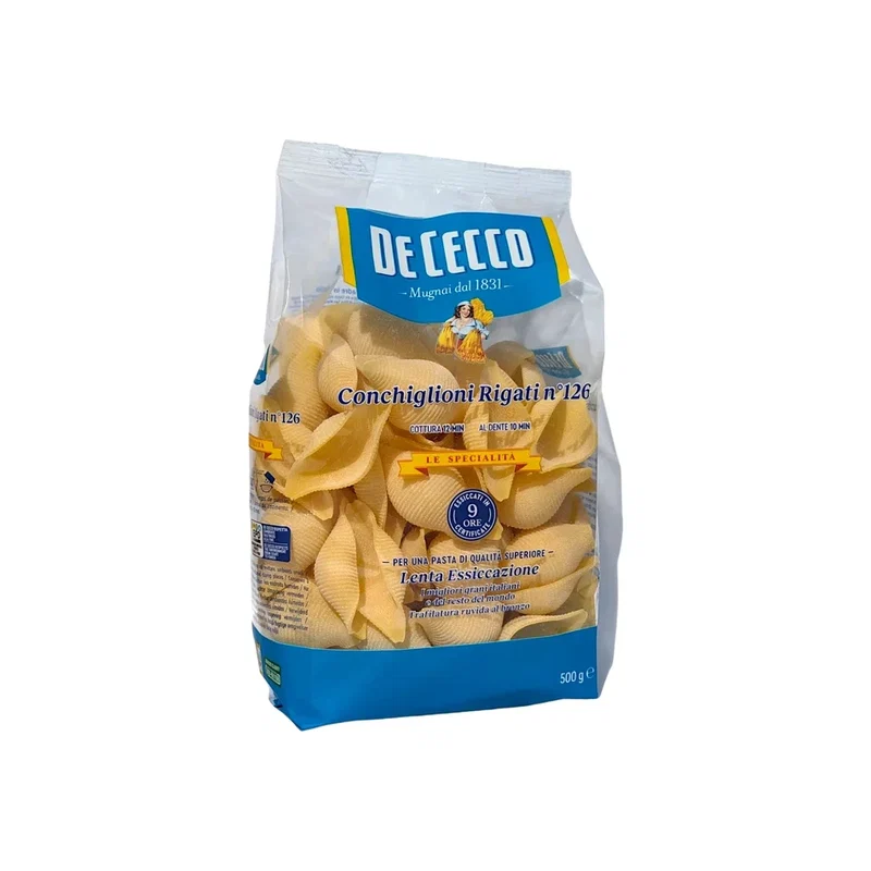 De Cecco Specialities Conchiglioni Rigati Pasta 126 500g x 12 1 De Cecco Specialities Conchiglioni Rigati Pasta 126 500g x 12