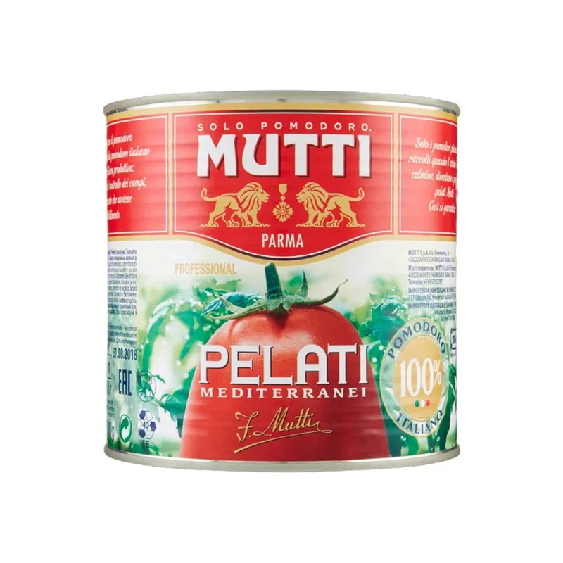 Mutti Peeled Tomatoes Tin 2.5kg x 6 1 Mutti Peeled Tomatoes Tin 2.5kg x 6