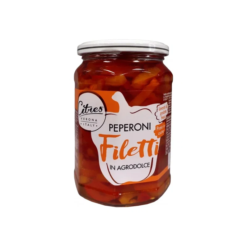 Peperoni Filetti Agr/Dolce Citres 290g x 12 1 Peperoni Filetti Agr/Dolce Citres 290g x 12