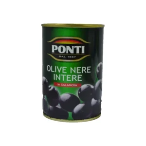 Ponti Pitted Black Olives 400g x 12