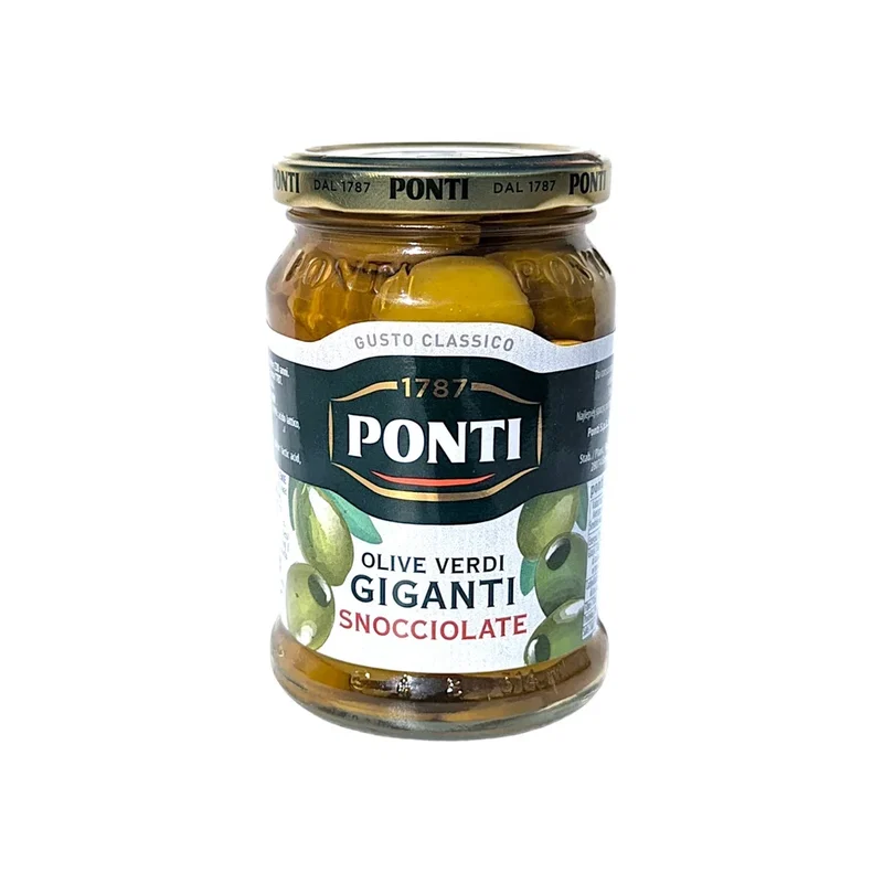 Ponti Pitted Green Olives 300g x 12 1 Ponti Pitted Green Olives 300g x 12