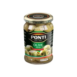 Ponti Pitted Green Olives 800/ 800g x 6