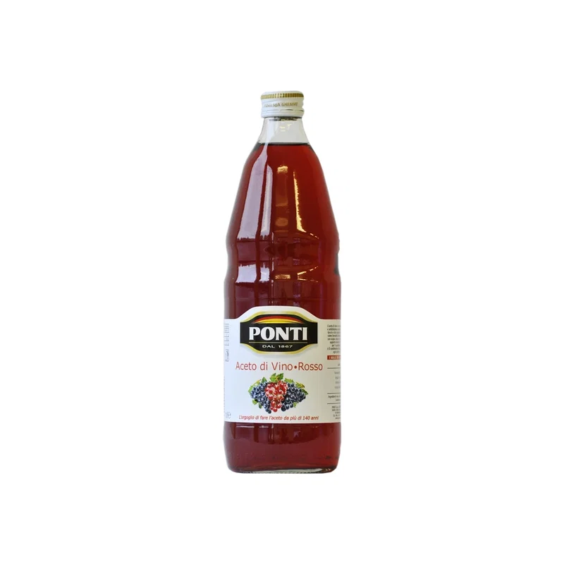 Ponti Red Vinegar 1000/ 1L x 12 2 ponti red vinegar 1000 1l x 12 196550 PickingCherry.com