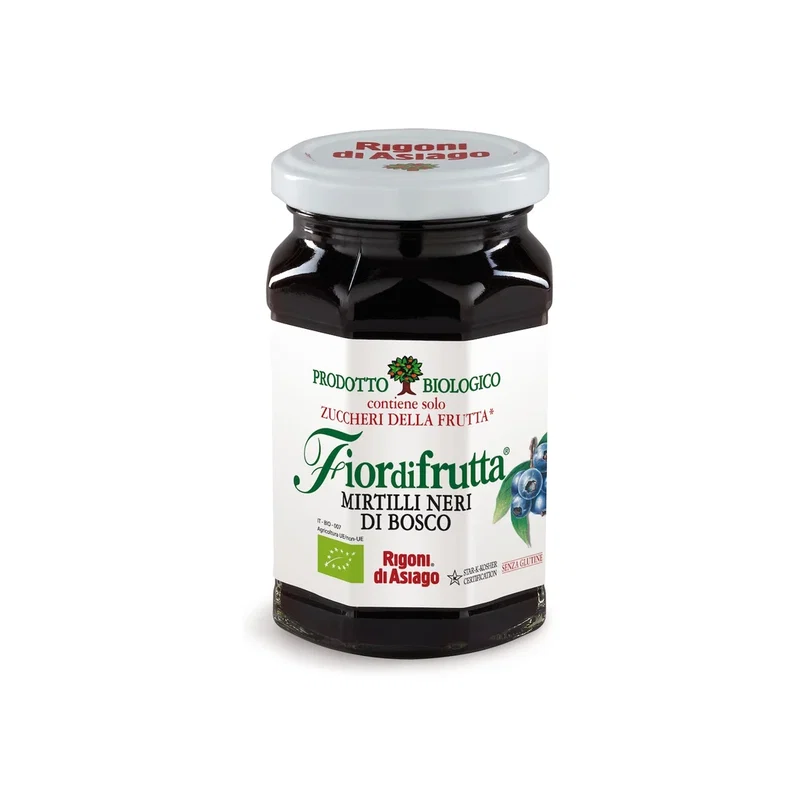 Rigoni Organic Dark Blueberry Jam 250g x 6 1 Rigoni Organic Dark Blueberry Jam 250g x 6