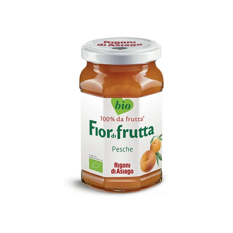 rigoni organic peach jam 250g x 6 123534 PickingCherry.com