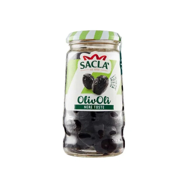 Sacla' Black Toste Olives Jar 314g x 12 1 Sacla' Black Toste Olives Jar 314g x 12