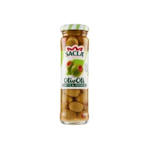 Sacla' Olivoli Hojiblanca Green Olives Stuffed With Pepper 140g x 15