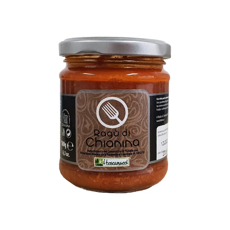 Toscanacci Chianina Meat Ragu' Jar 180g x 6 1 Toscanacci Chianina Meat Ragu' Jar 180g x 6