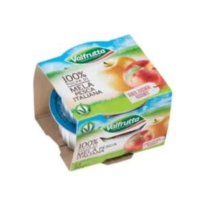 Valfrutta Apple-Peach Mousse x2 200g x 12