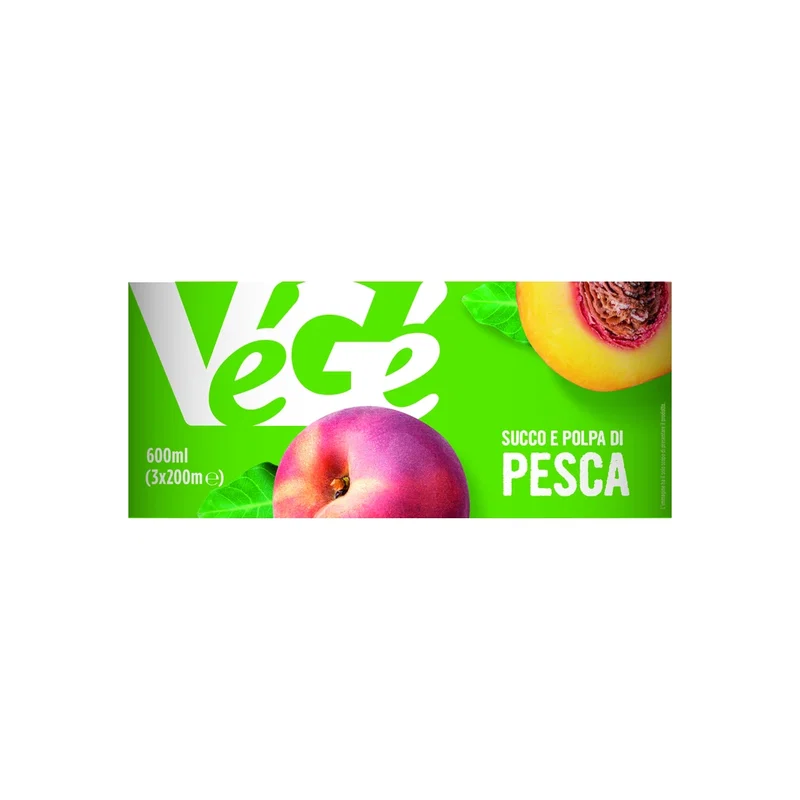 Vege' Peach Juice&Pulp 0.2Lx3 Carton x 8 1 Vege' Peach Juice&Pulp 0.2Lx3 Carton x 8