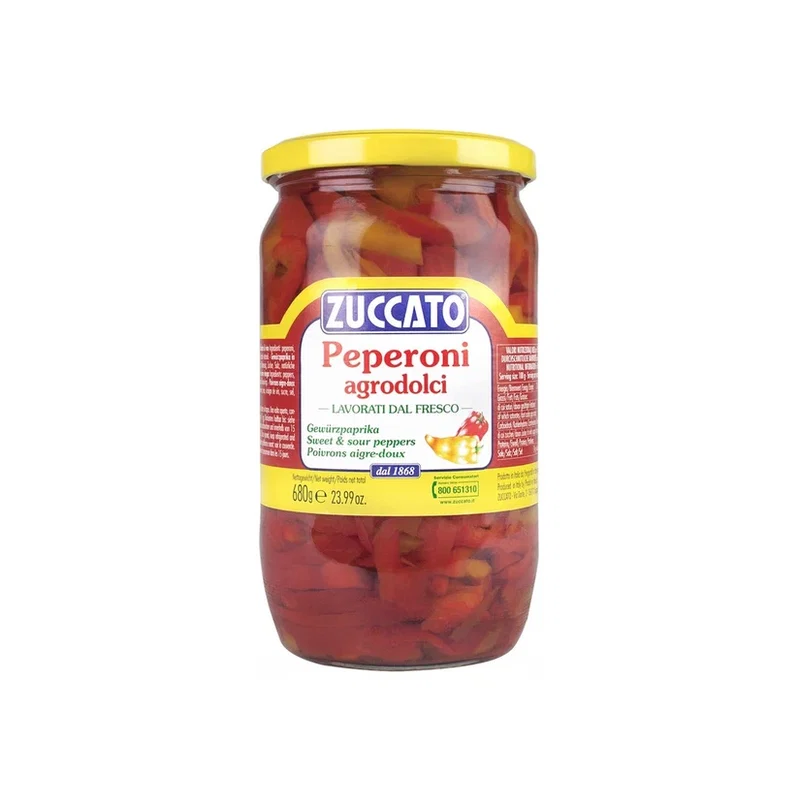 Zuccato Sweet&Sour Peppers 680g x 12 1 Zuccato Sweet&Sour Peppers 680g x 12